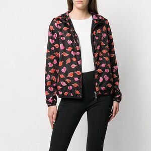 Moncler Lips And Heart Print Woman's Jacket Size 3 US M/L